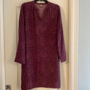 J. Jill Burgundy Textured Dress